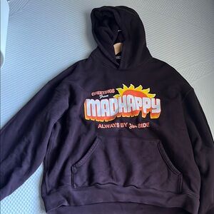 Madhappy Brown Hoodie with Graphic Print